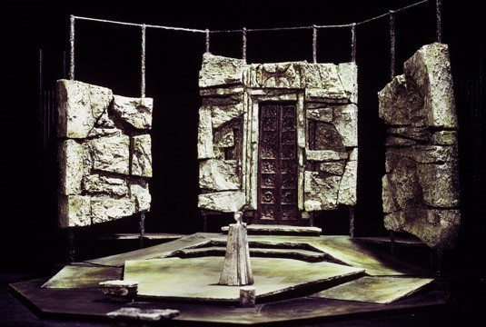 A 1964 Public Theater production of &ldquo;Electra&rdquo; for Delacorte Theater, New York Shakespeare Festival. Courtesy of Ming Cho Lee