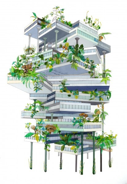 Naomi Reis: Vertical Garden (Weeds), 2007. Collection of Katarina Maxianova and Aaron Hagedorn