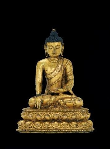 ROBERT BIGLER Asia Week Buddha Shakyamuni Nepalo-Chinese Yuan figure early 14th century gilt copper alloy susan@susanpr 17